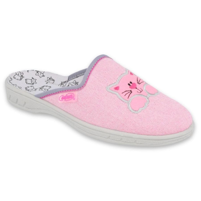 707Y409 31 - JOGI dívčí pantofle růžové, ZŠ, kočka