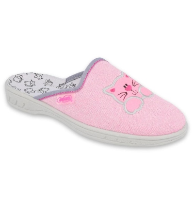 707Y409 31 - JOGI dívčí pantofle růžové, ZŠ, kočka