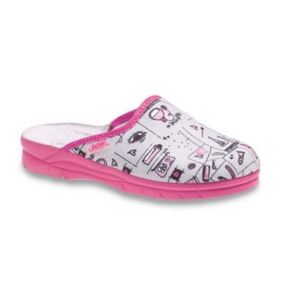 708X002 25 - FAZI - dět.pantofle ZŠ,růž-šedé