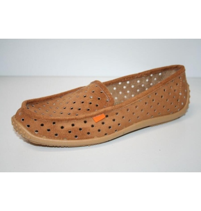 828Q051 37 - Befado dírkovaná mokasína béžová