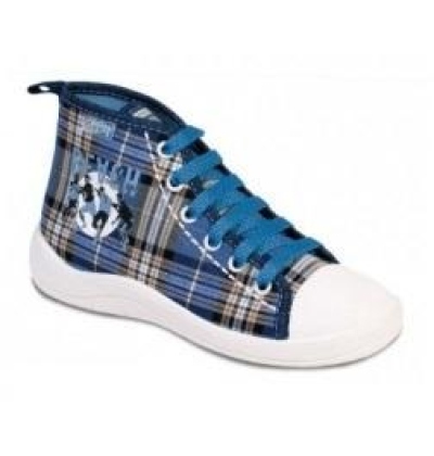 892Y057 31 - dět.tenisky-kotníčkové,modré káro