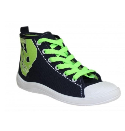 892Y082 32 - dět.tenisky-kotníč.,tm.modrá,lebka