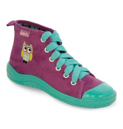 892Y091 31 - dět.tenisky-kotníč. fialové, sova