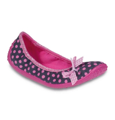 893Y090 33 - dívčí nízká,šedá,růž. tečky, mašlička