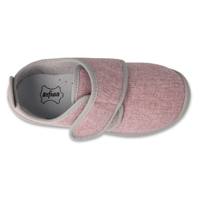 902X021 / 902Y021 dívčí barefoot přezůvky Befado SOFTER růžové