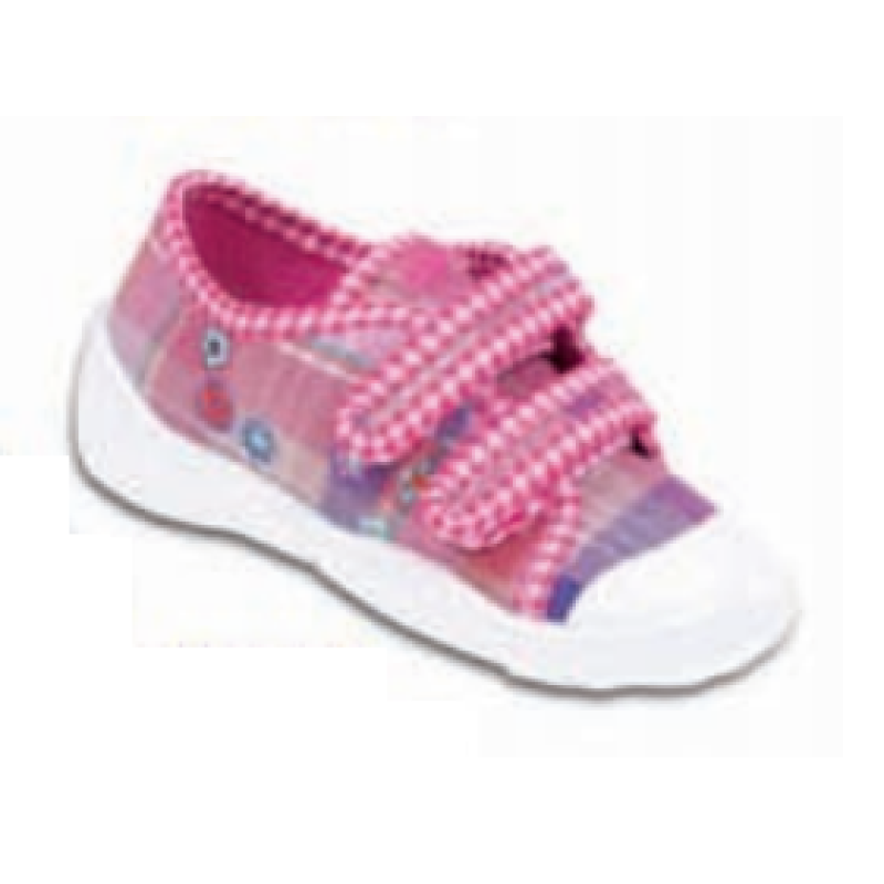 907P071 20 - dět.tenisky-2 SZ, růžovomodré káro