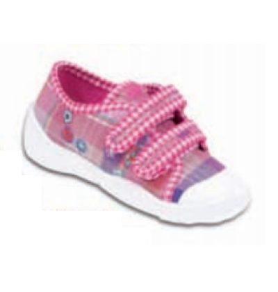 907P071 20 - dět.tenisky-2 SZ, růžovomodré káro