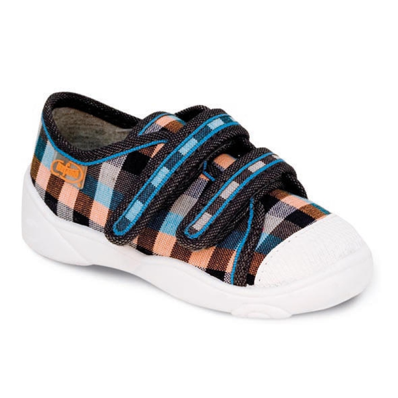 907P077 18 - dět.tenisky-2 SZ,chl.,kostka modr-or.