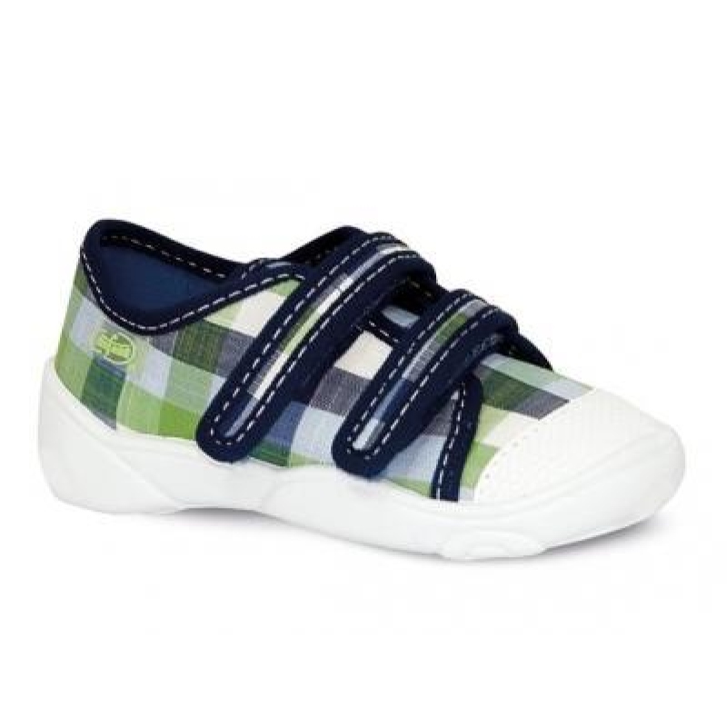 907P078 23 - chl.tenisky-2 SZ, modro-zel-bílé