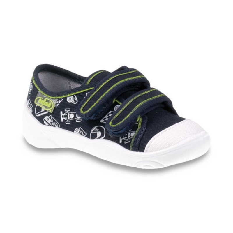 907P097 18 - chl.tenisky-2 SZ, tm.modrá, formule