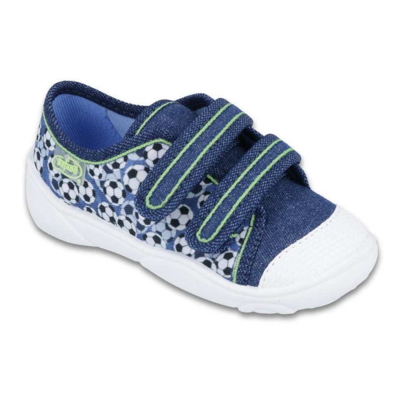 907P103 18 - chl.tenisky-2 SZ, modrá, fotbal.míče