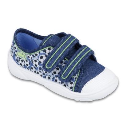 907P103 18 - chl.tenisky-2 SZ, modrá, fotbal.míče