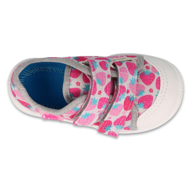 907P152 22 - dívčí tenisky Befado 2SZ růž.jahody