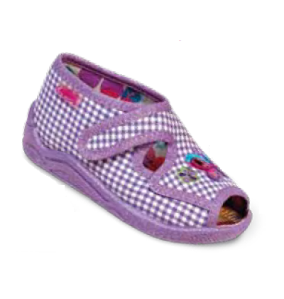 917P001 19 - dívčí sandálek na SZ, fial.káro,motýl