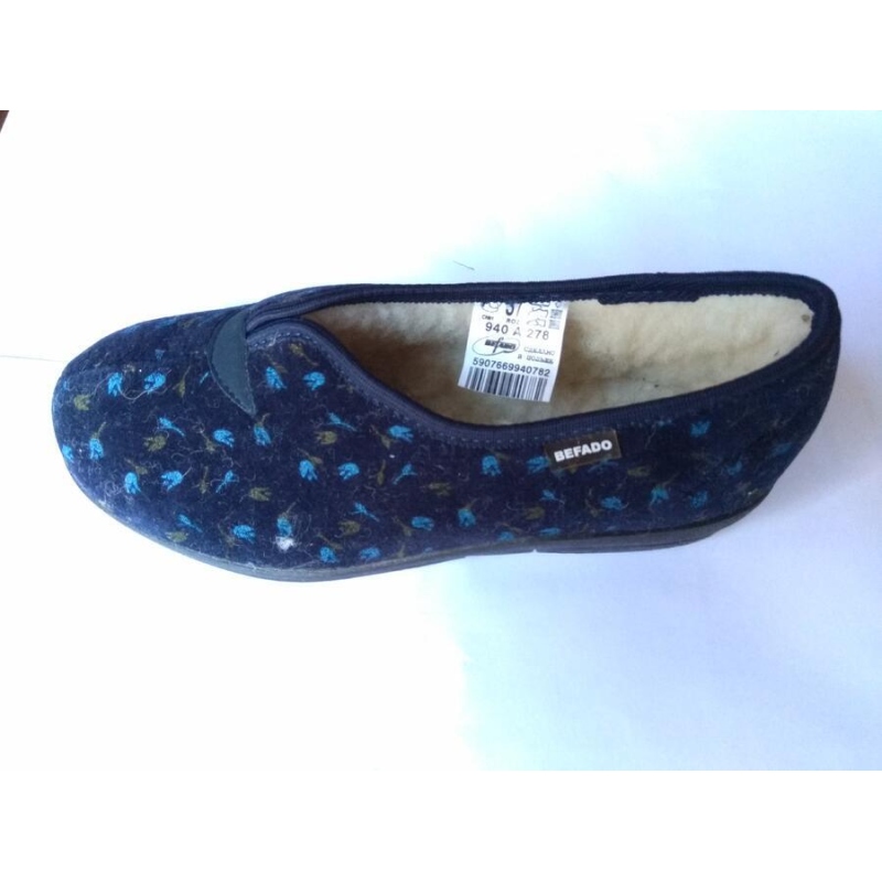 940A278 36 - Befado dámské bačkory nižší modré