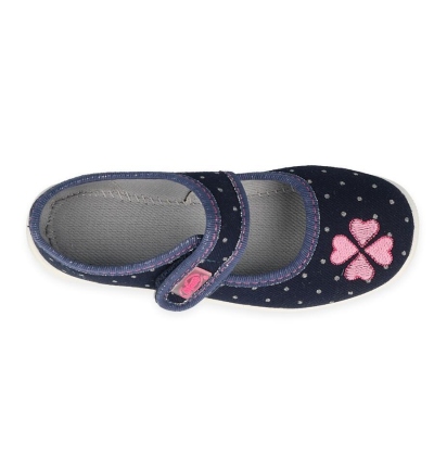 945X465 25 dívčí baleríny Befado černé, čtyřlístek