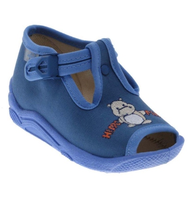 947B102 18 - chl.sandálek, modrá, hroch