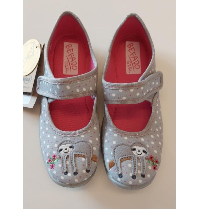 955Y005 - dívčí balerínky Befado šedé, lenochod