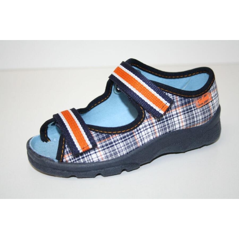 969X024 25 - dět.sandálek s patou, chlapecké káro