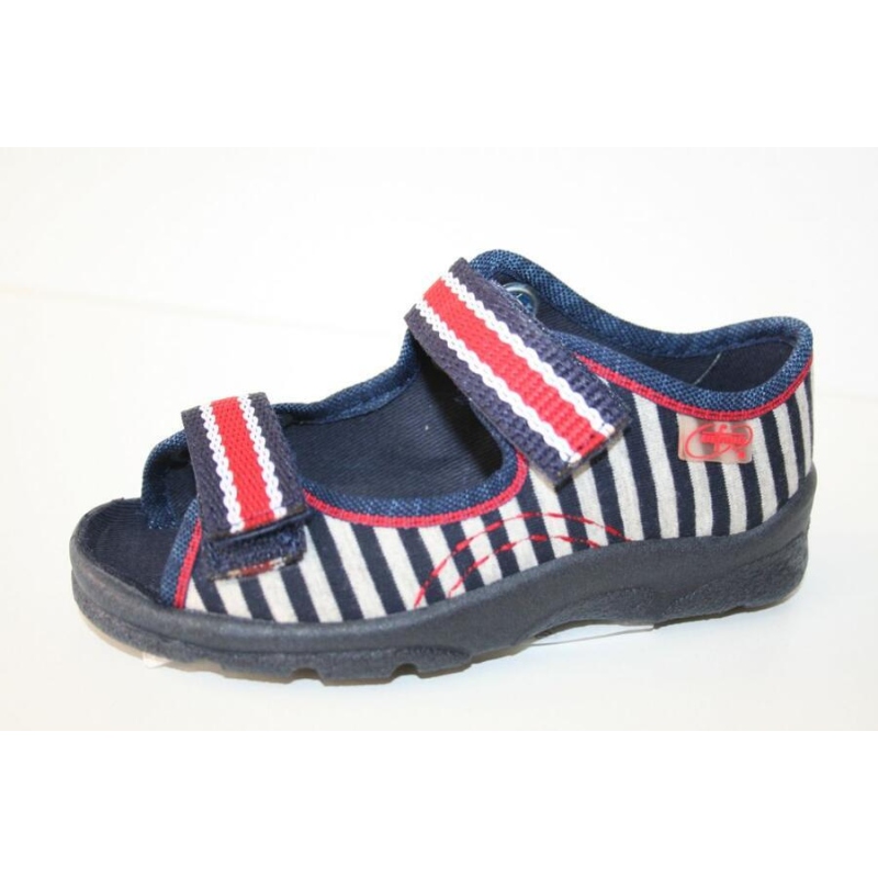 969X029 25 - chl.sandálek s patou, proužky modré