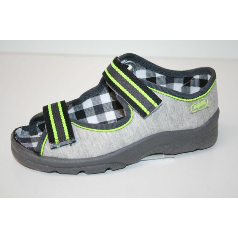 969X051 25 - chl.sandálek s patou, šedý