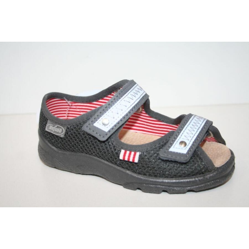 969X100 25 - chl.sandálek,tm.šedá,kož.stélka