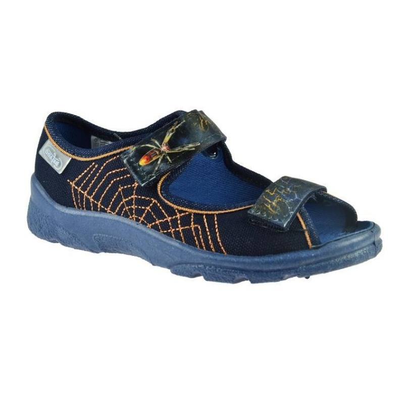 969X104 27 - chl.sandálek s patou,modrá,pavouk