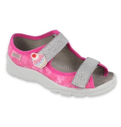 969X163 25 - dívčí sandálky Befado růžové, dortík