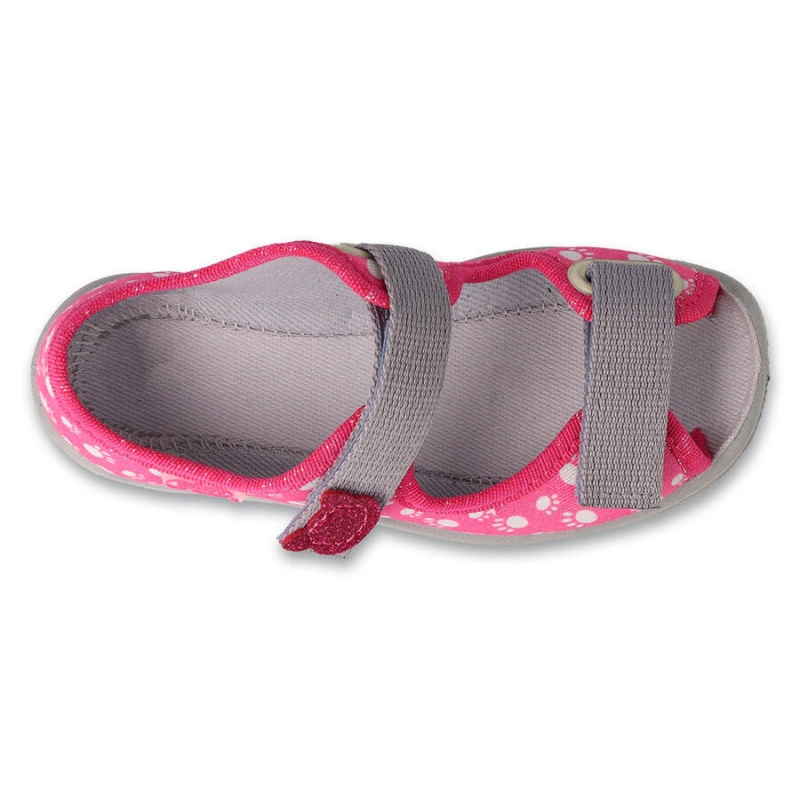 969Y166 31 - dívčí sandálky Befado růžové, kočka