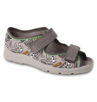 969Y172 - chlapecké sandálky Befado šedé, GAME