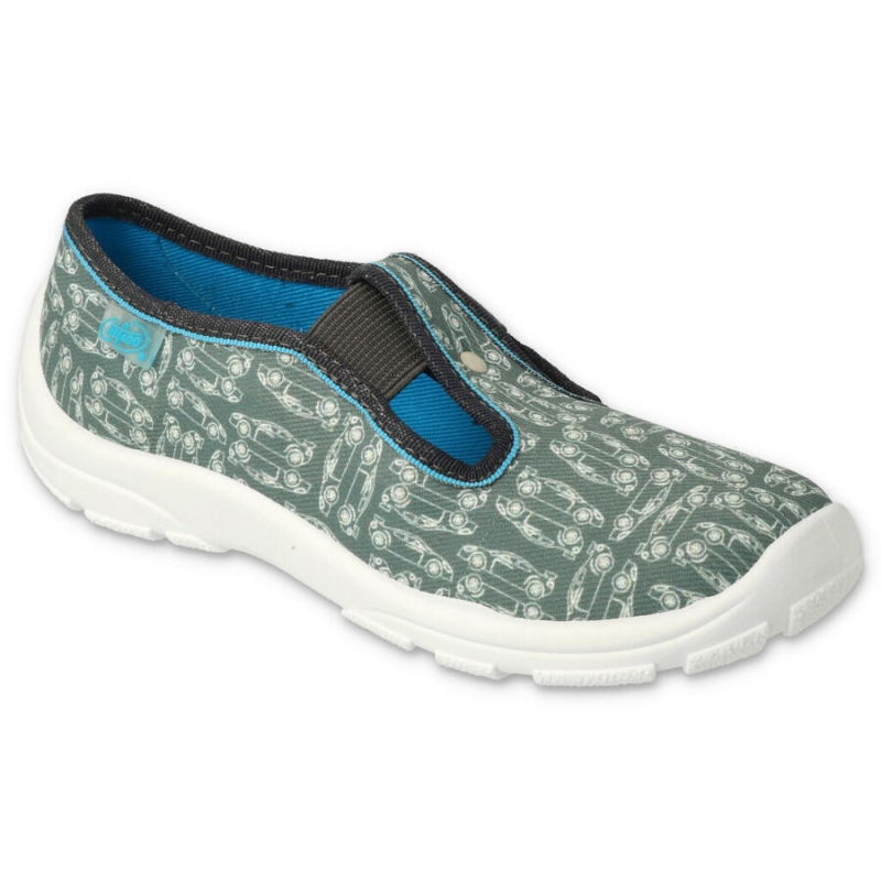 972Y235 - chlapecké bačkorky Befado Danny šedé,auta  (navazující model na 290Y)