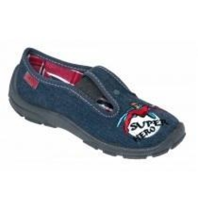 975X077 - chlapecké bačkorky, šedá, SUPER HERO (NAVAZUJÍCÍ MODEL NA 290X)