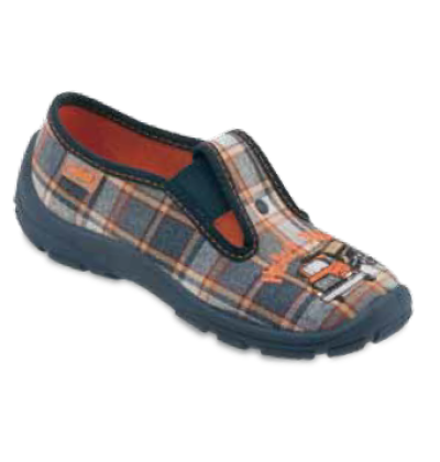 975X094 - chlapecké bačkorky, káro, HEAVY TRUCK  (NAVAZUJÍCÍ MODEL NA 290X)