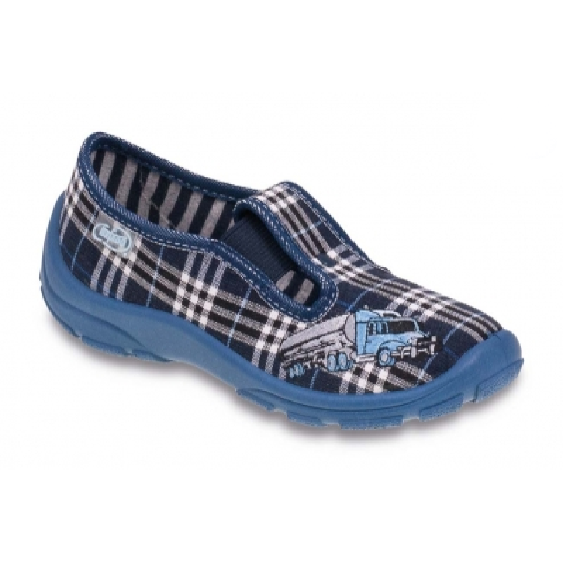 975X133 - chlapecké bačkorky,modré káro, kamion  (NAVAZUJÍCÍ MODEL NA 290X)