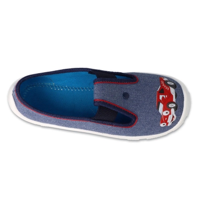 975X180 - chlapecké bačkorky Befado modré, auto  (NAVAZUJÍCÍ MODEL NA 290X)