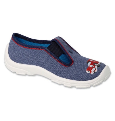 975X180 - chlapecké bačkorky Befado modré, auto  (NAVAZUJÍCÍ MODEL NA 290X)