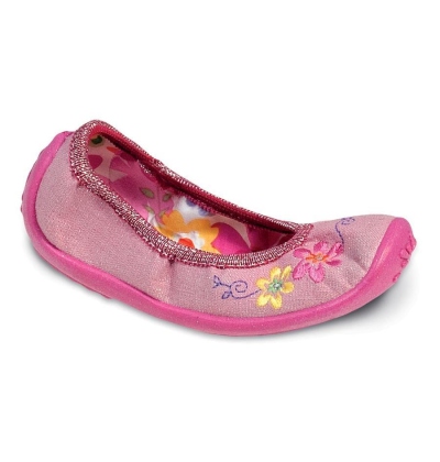 980X042 25 - dívčí nízká, růžová, kytičky