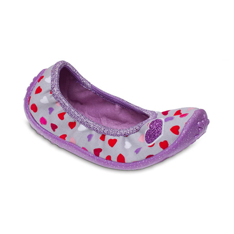 980X056 25 - dívčí nízká, šedo-fialová, srdíčka