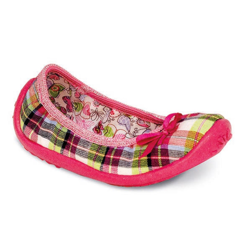 980X060 25 - dívčí nízká, káro růž.žluté, mašlička