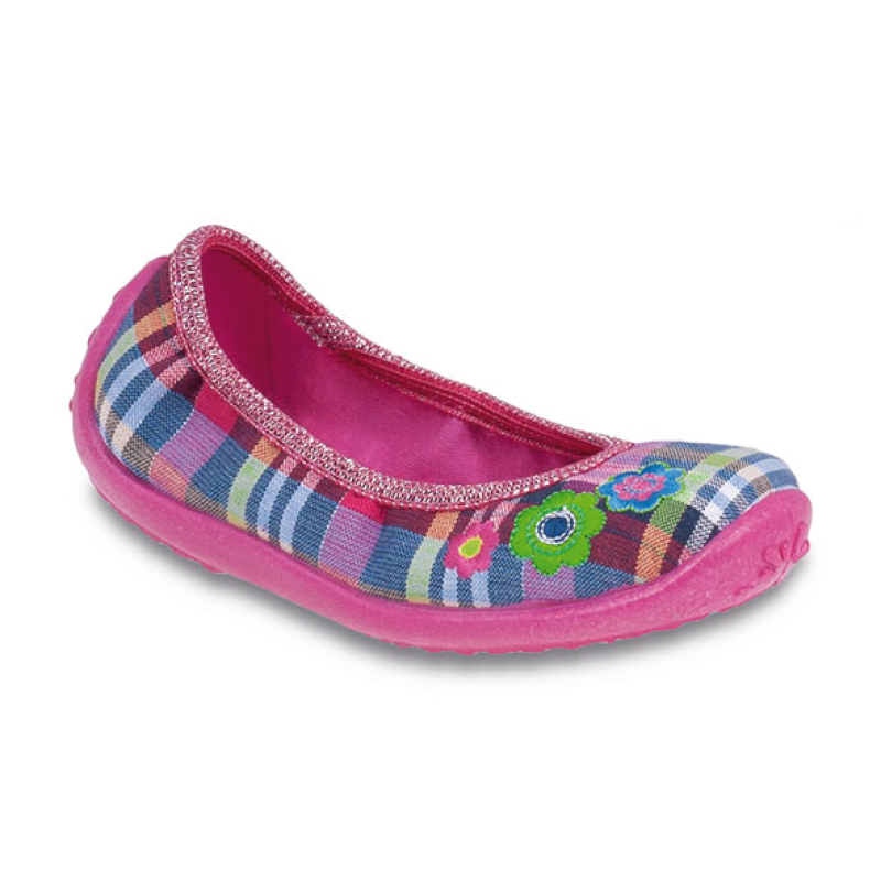 980X062 25 - dívčí nízká, káro modrorůž., kytičky