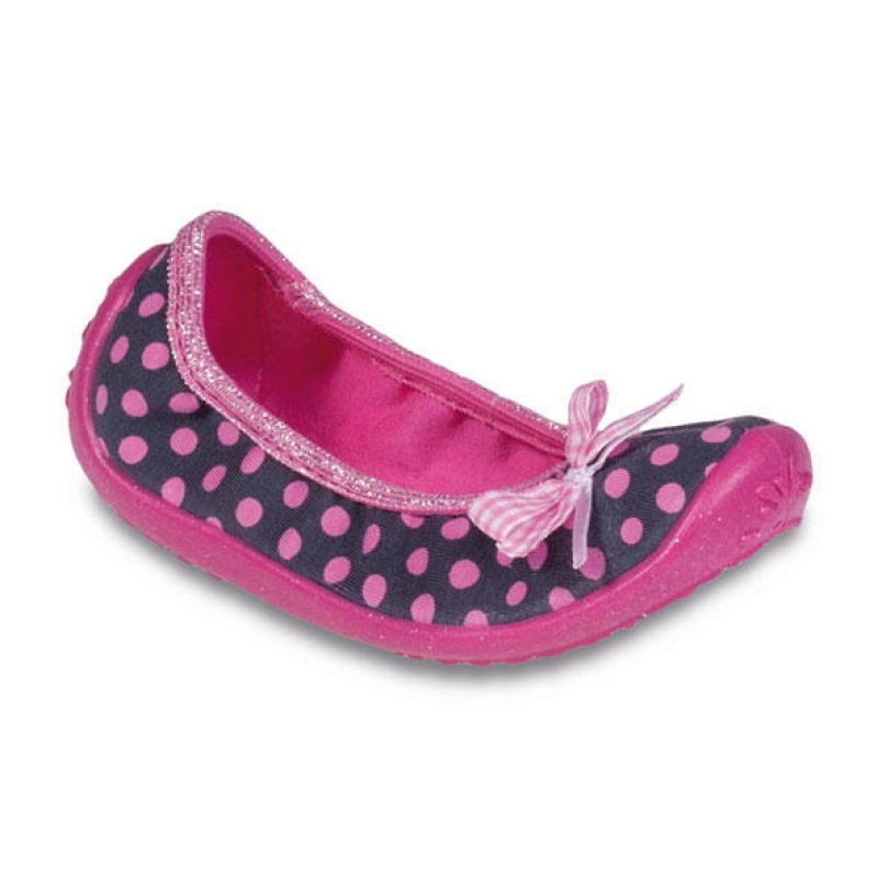 980X066 25 - dívčí nízká, šedá,růž.tečky, mašlička