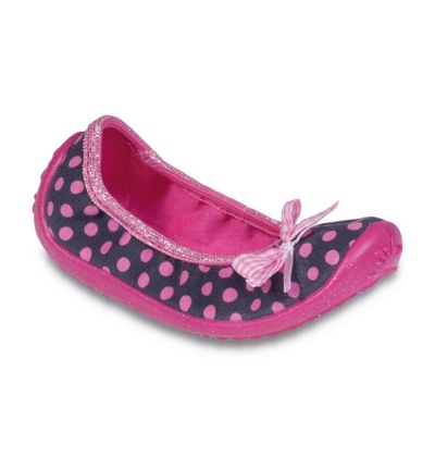 980X066 25 - dívčí nízká, šedá,růž.tečky, mašlička