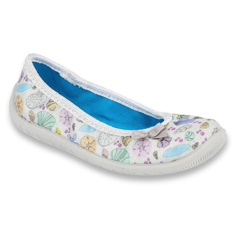 980X099 25 - dívčí balerínky Befado stříbrné mušle