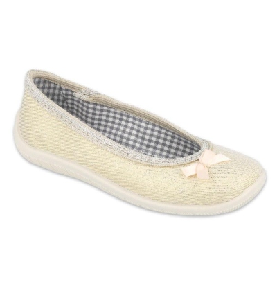 980X103 25 - dívčí balerínky Befado zlaté,mašlička