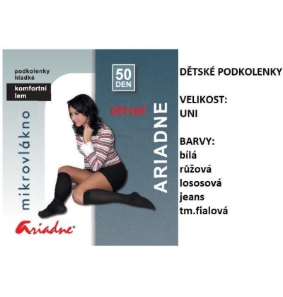 ARIADNE-dětské podkolenky mikrovlákno, lycra, vel. UNI