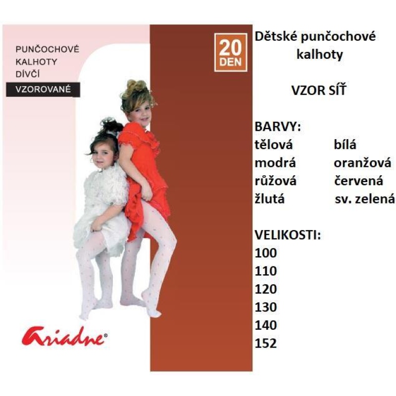 ARIADNE-Dětské punčochové kalhoty, vzor SÍŤ (mřížka)