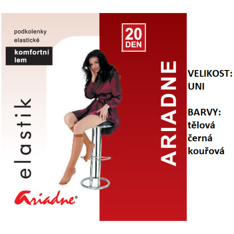 ARIADNE-ELASTIK podkolenky s lycrou, 2 páry