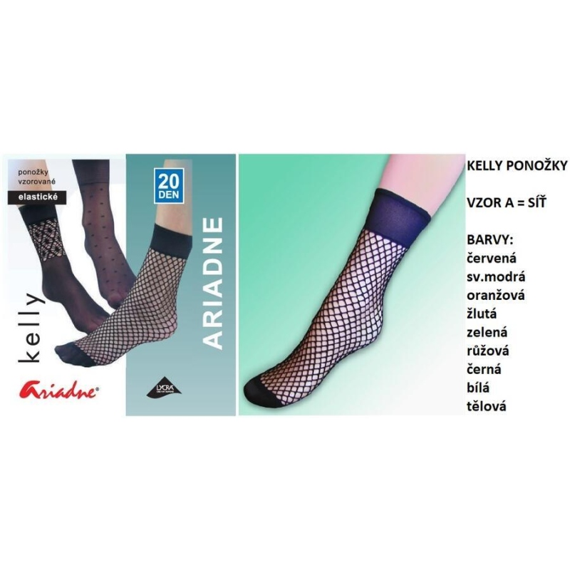 ARIADNE-KELLY ponožky velká síť vzor A