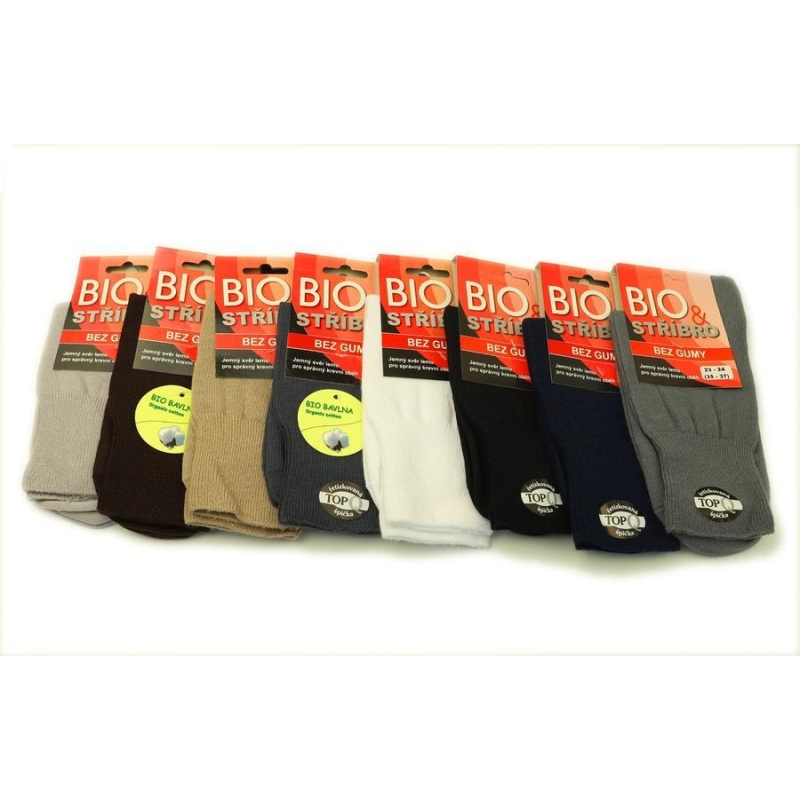 BIO+STŘÍBRO, bez gumy, vel. 23-24 (35-37)