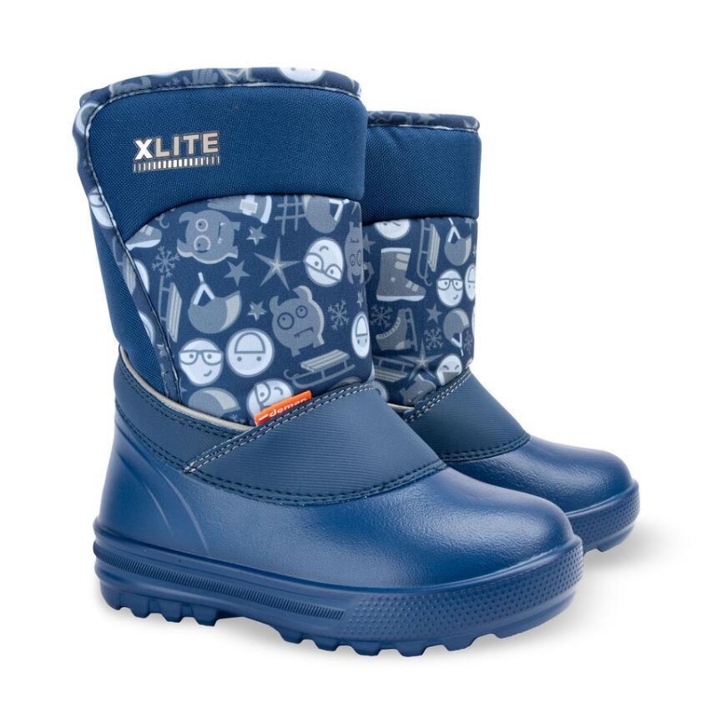 DEMAR-dětské sněhule REMI A modrý 1203A - rozepínání na suchý zip